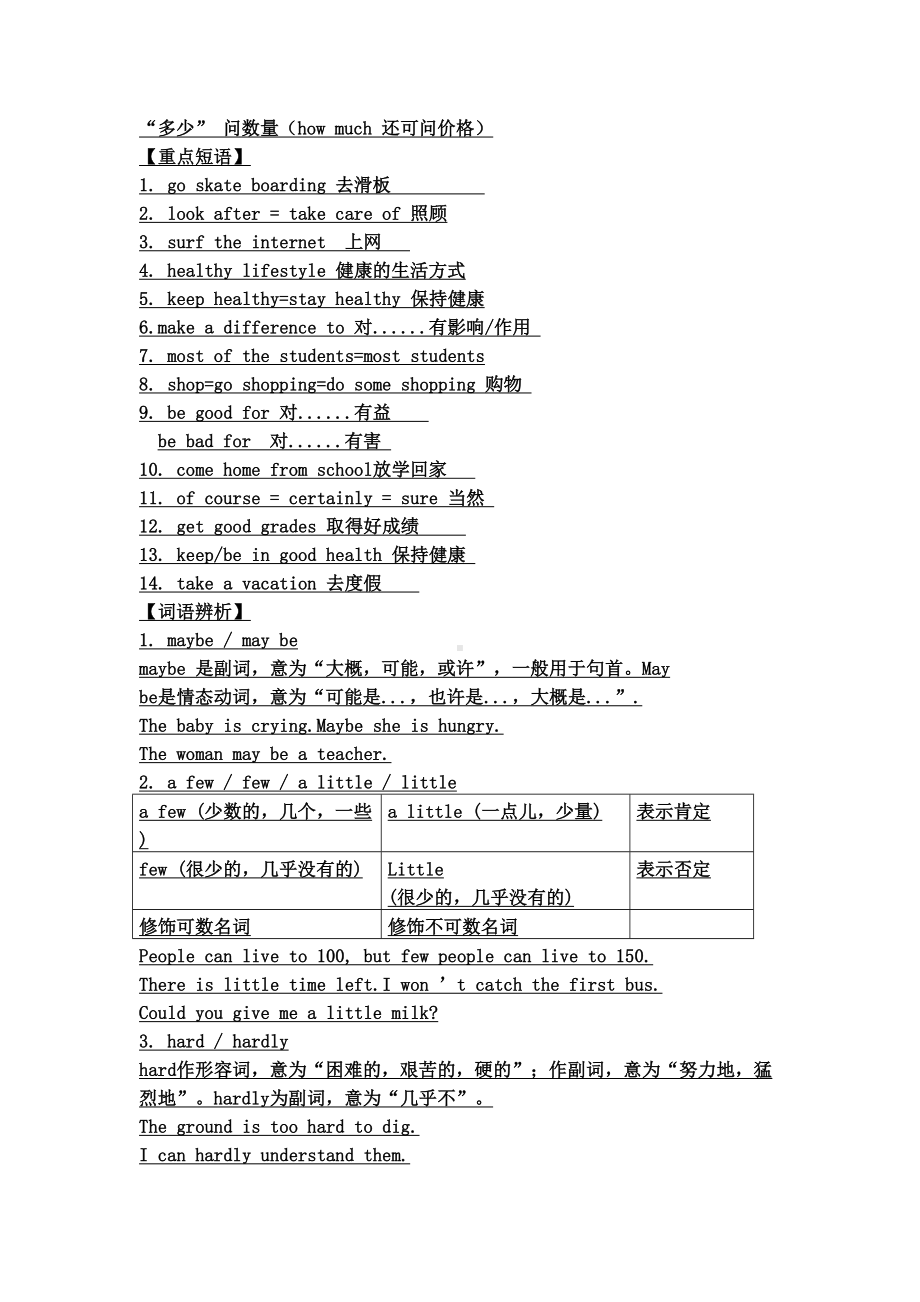 新人教版初二英语上学期期末复习资料(DOC 17页).doc_第3页