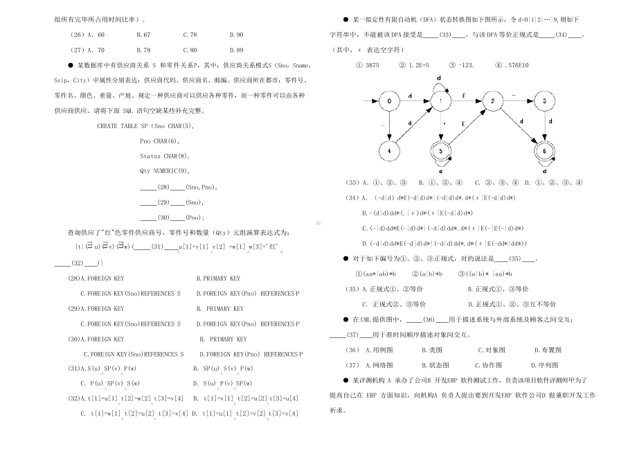 2021年软件评测师真题答案解析.docx_第3页