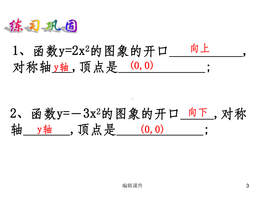 二次函数y=ax2+c的图像和性质课件.ppt_第3页