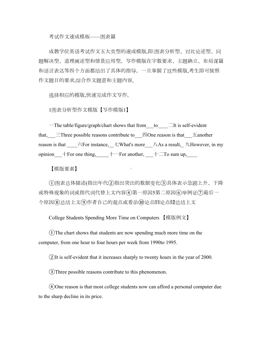 成人学位英语作文部分范文解析(DOC 11页).doc_第1页