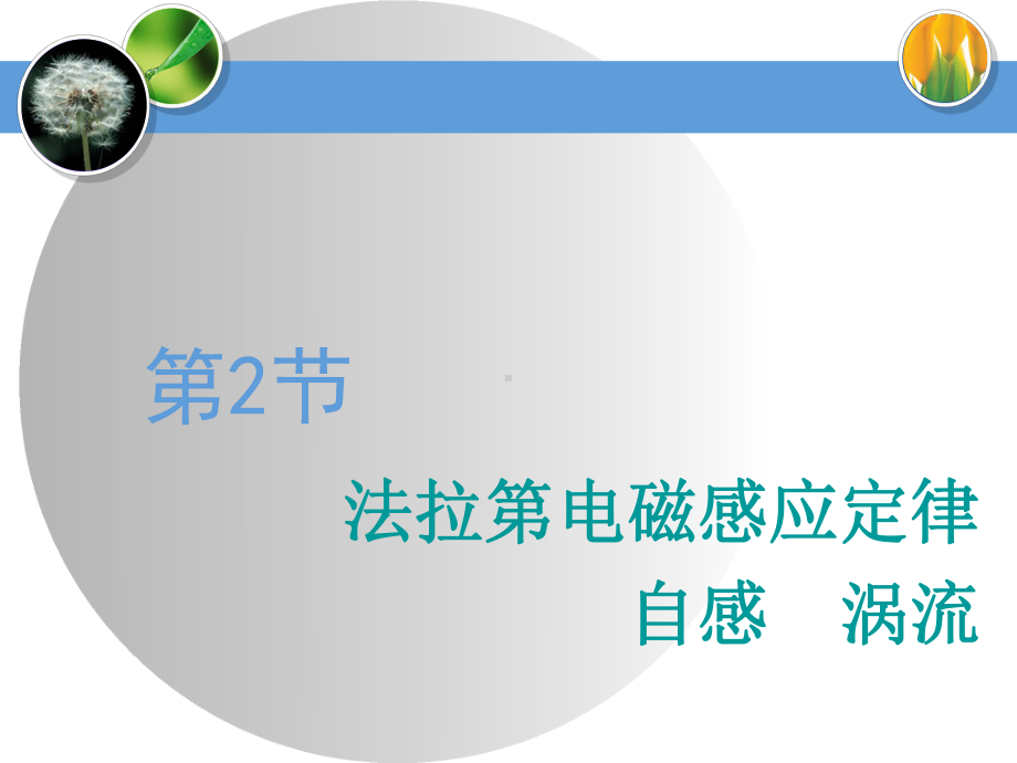 2020届高三物理一轮复习课件：法拉第电磁感应定律-自感-涡流.ppt_第1页