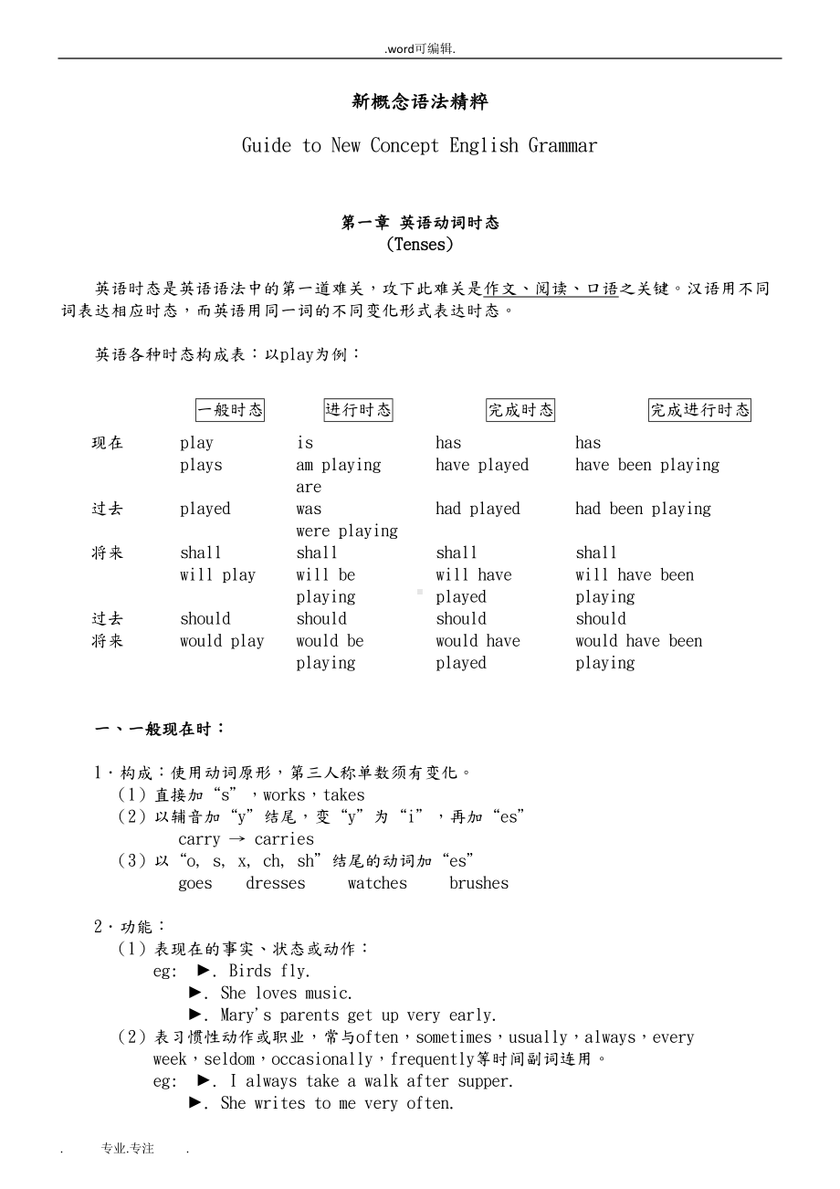 新概念英语语法大全(DOC 62页).doc_第1页