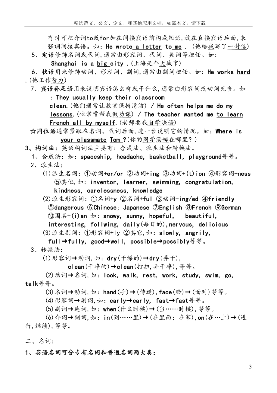 最新中考英语语法必考知识点汇总(DOC 102页).docx_第3页