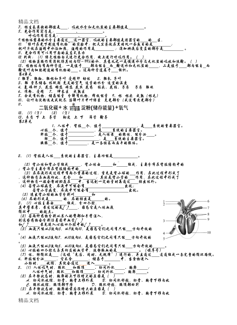 最新生物中考易错填空题(DOC 10页).doc_第3页