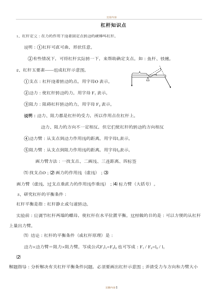 杠杆知识点自归纳(DOC 9页).doc_第1页