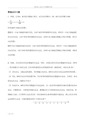 提优数轴动点习题(DOC 5页).doc