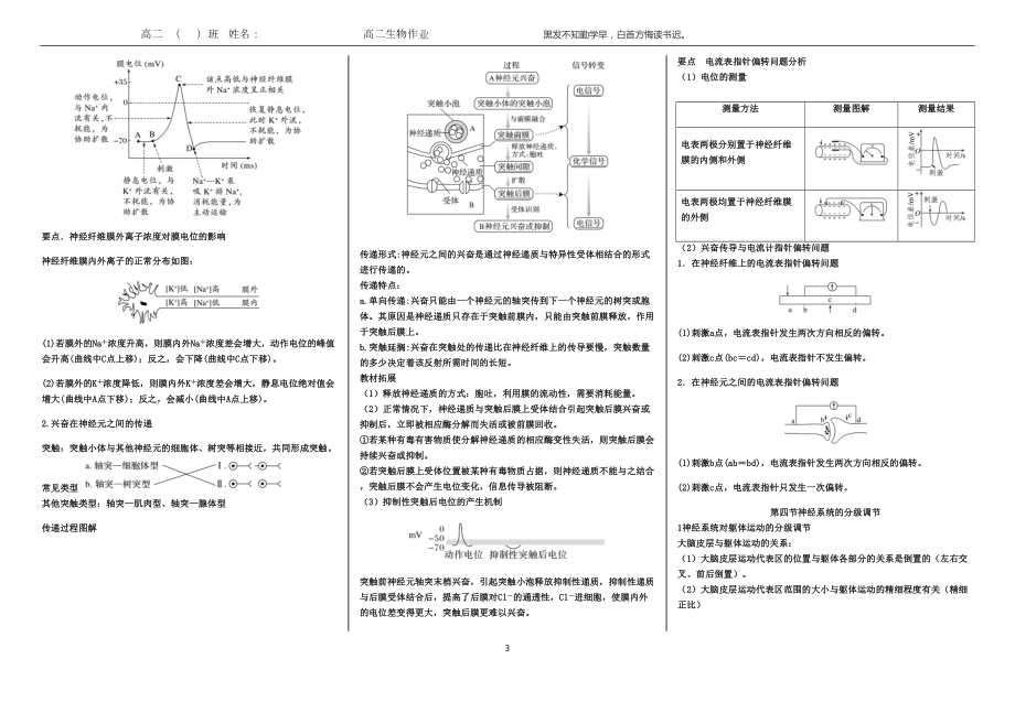 生物人教版选择性必修一-知识点-总结(DOC 10页).docx_第3页