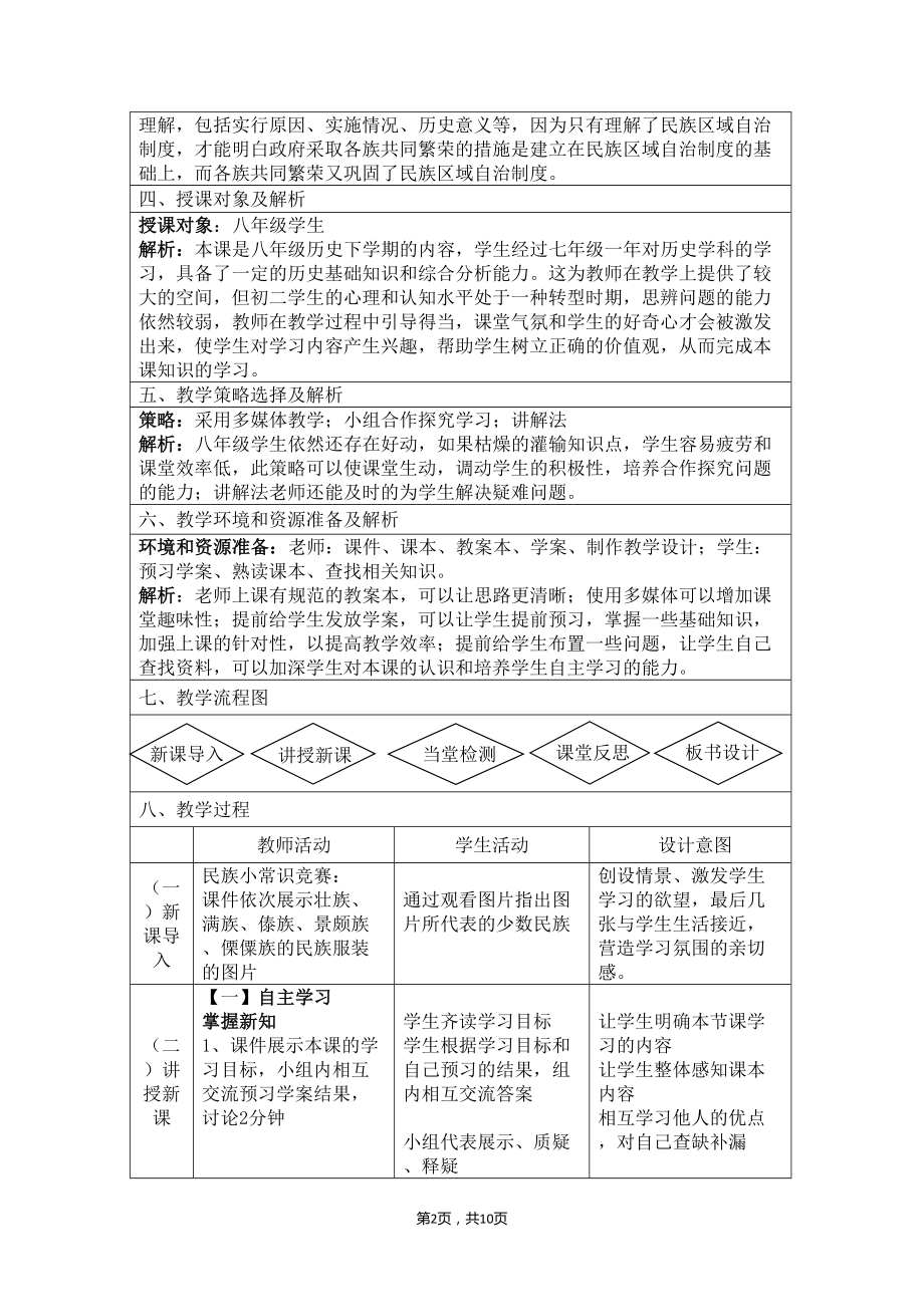 第12课-民族大团结-教学设计(DOC 10页).doc_第2页