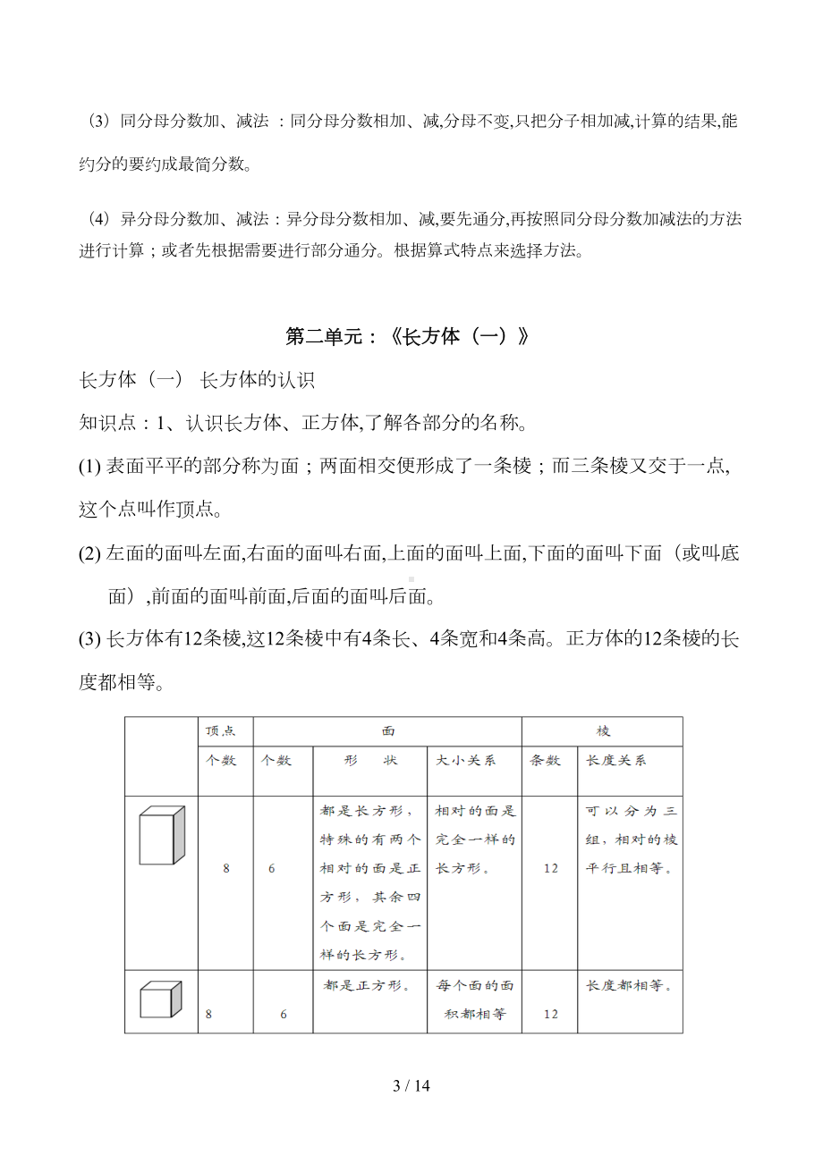 最新版北师大版五年级下册数学知识点汇总(DOC 12页).doc_第3页