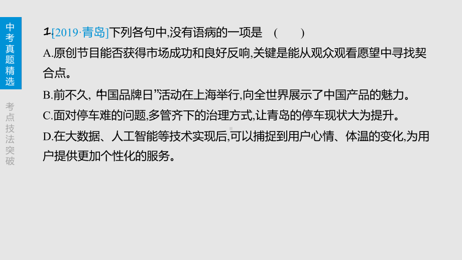 中考语文复习专题训练：病句辨析与修改(含解析)课件.ppt_第2页