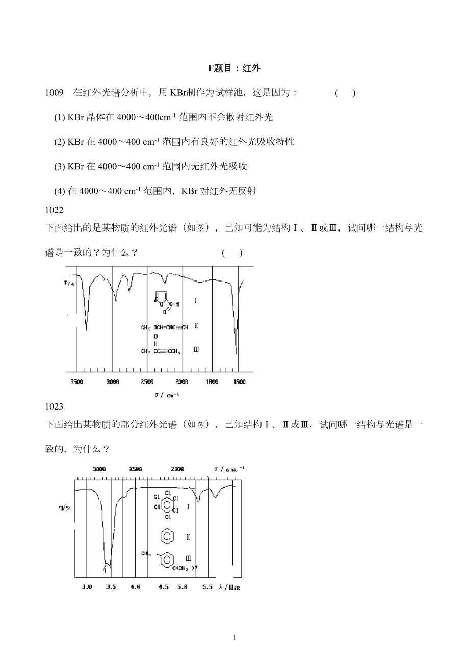 红外光谱题库分析(DOC 23页).doc_第1页