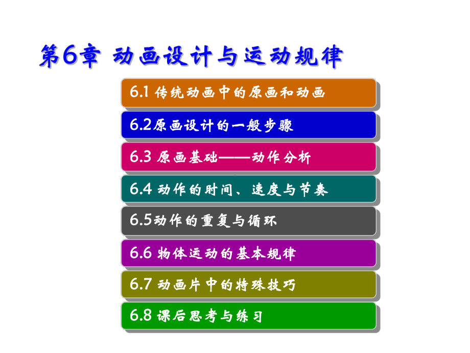 二维动画设计与制作第6章-动画设计与运动规律课件.ppt_第1页