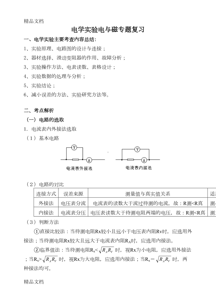 最新初中物理电学实验考点+例题+习题(DOC 16页).doc_第1页