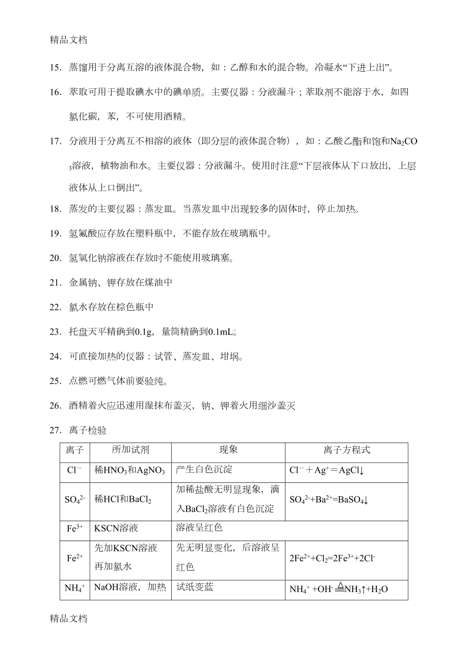 最新年云南省高中化学会考文科复习(含选修一)资料(DOC 13页).doc_第2页