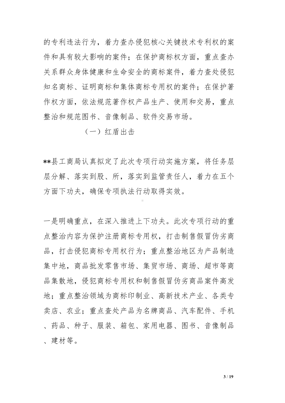 打击侵犯知识产权和制售假冒伪劣商品专项行动工作总结(DOC 19页).doc_第3页