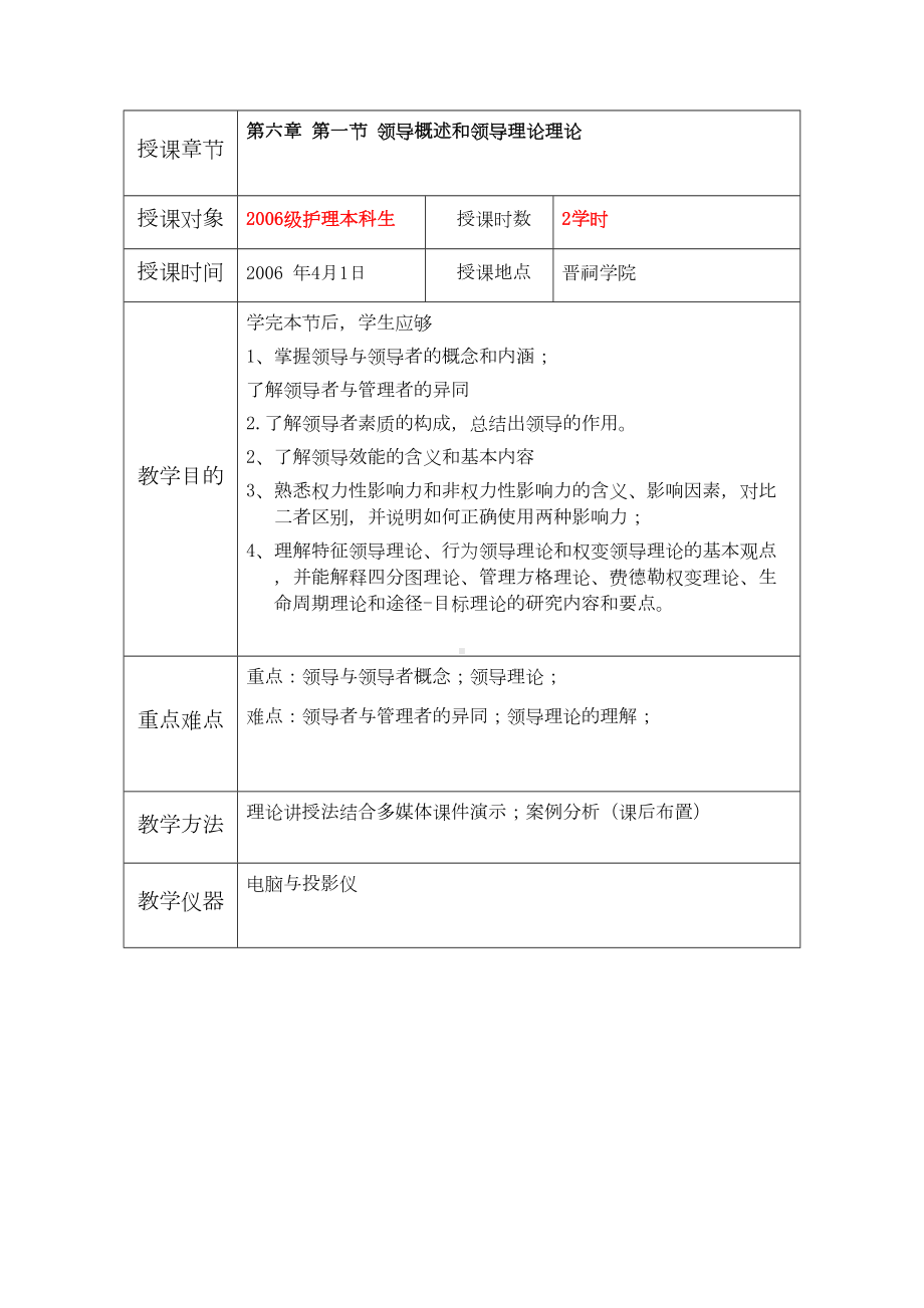 护理管理学教案-领导1-(DOC 24页).doc_第2页