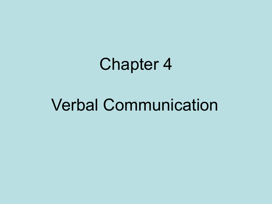 Verbal-Communication教学讲解课件.ppt_第1页