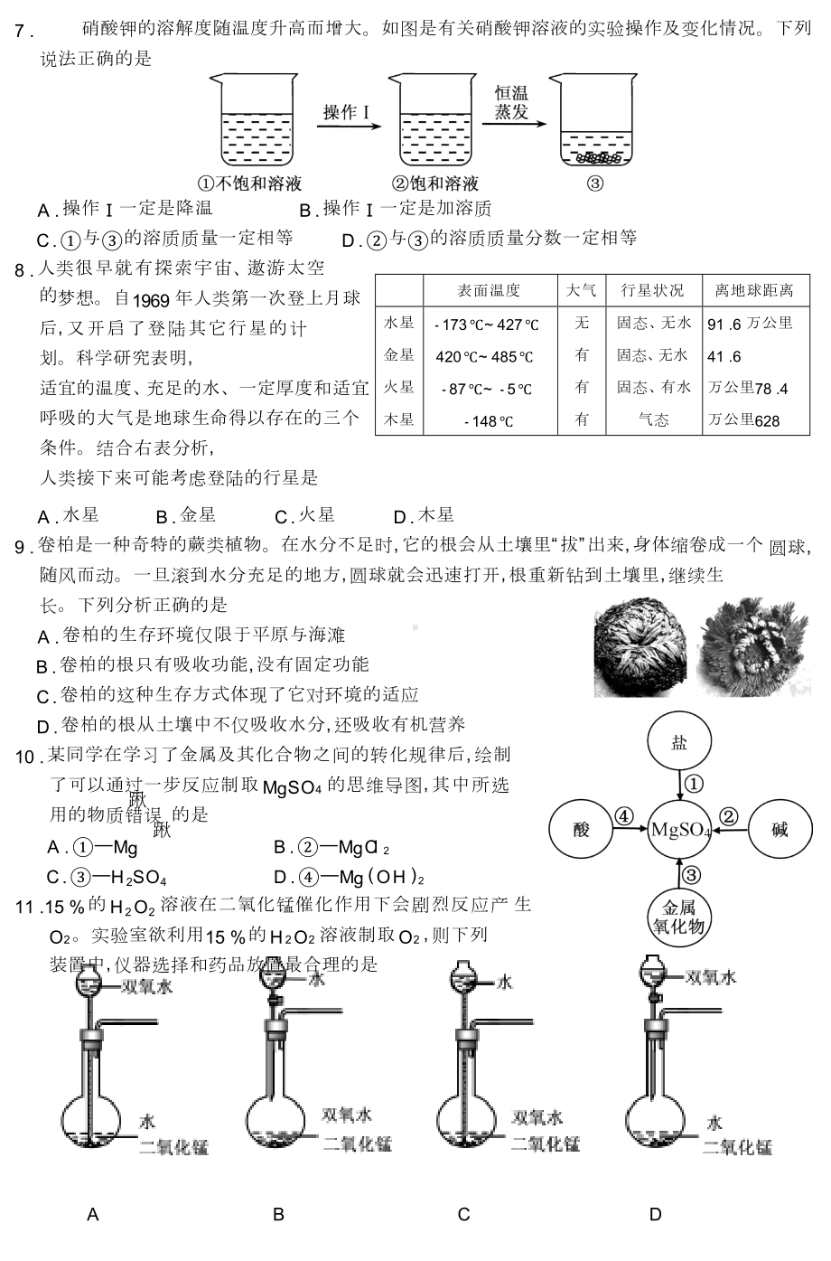 浙江省嘉兴市2020年科学中考真题试卷及答案(word版)(DOC 20页).docx_第2页