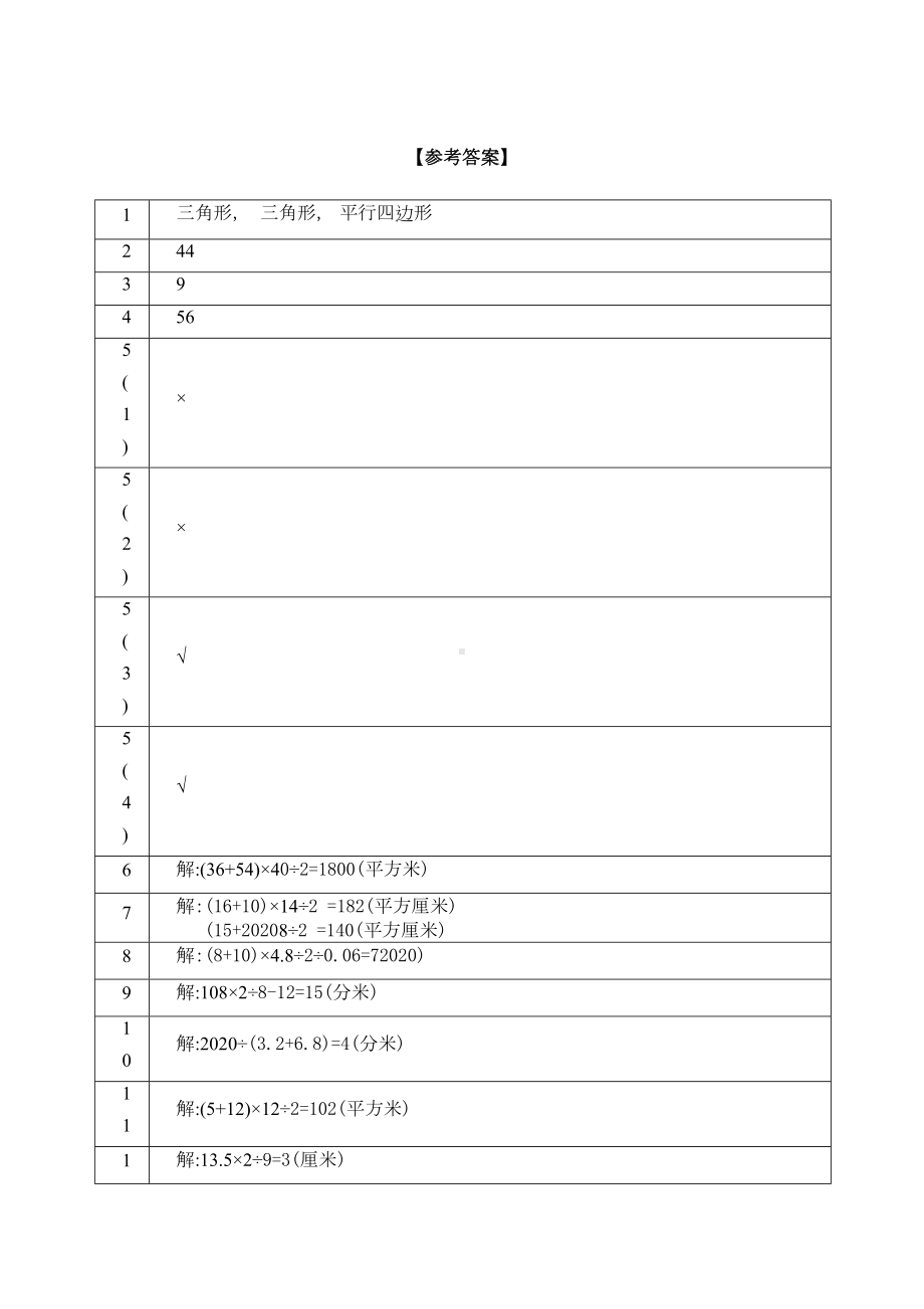 新人教版小学五年级数学上册梯形的面积练习题及答案(DOC 4页).doc_第3页