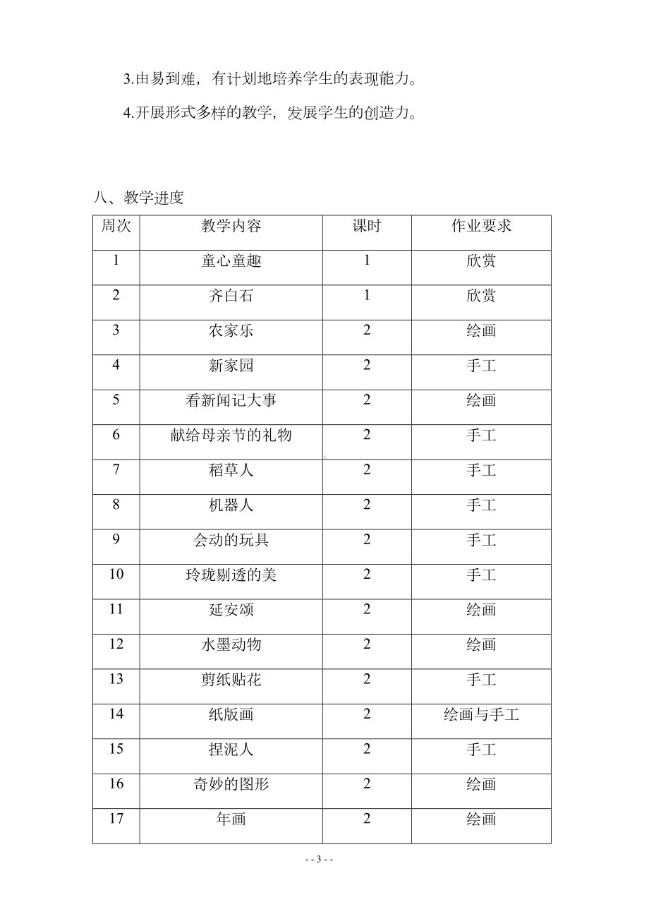 江西版小学四年级美术下全册教案(DOC 54页).doc_第3页