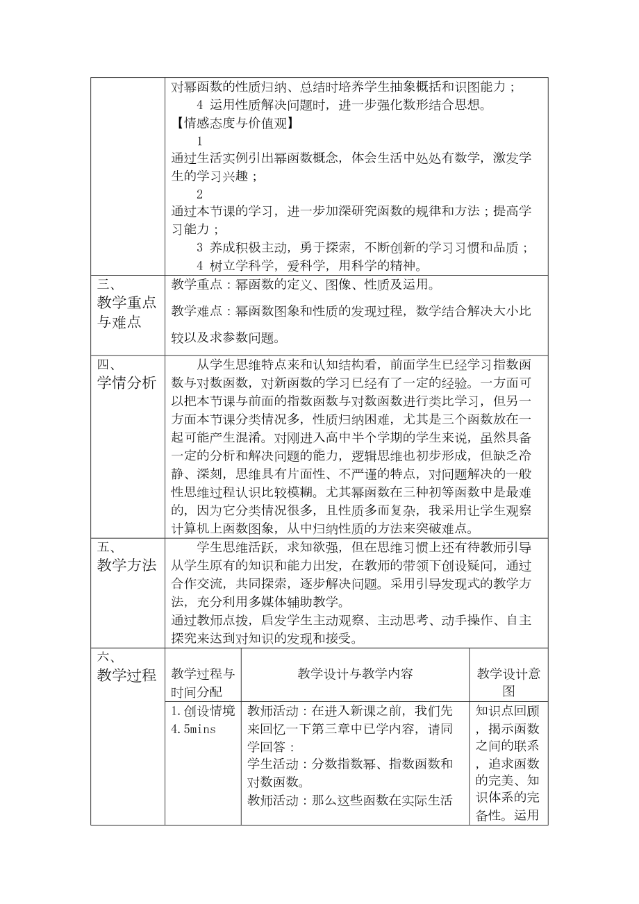 幂函数教学设计(DOC 8页).doc_第2页