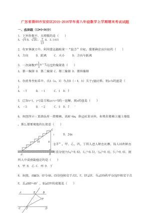 广东省深圳市宝安区八年级数学上学期期末考试试题(含解析)-新人教版(DOC 13页).doc