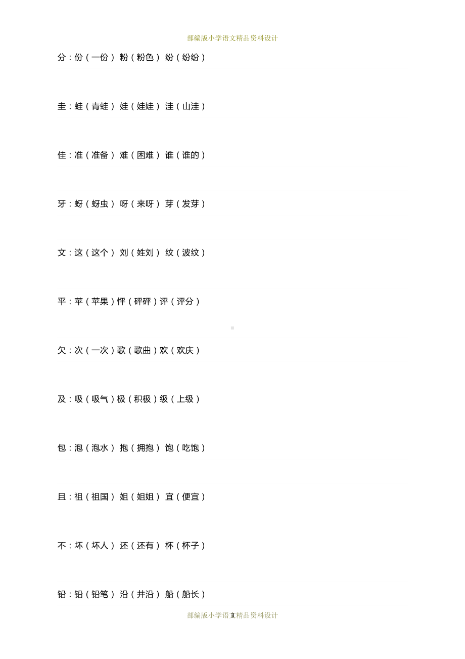 最新部编版小学二年级上册语文造句+加偏旁换偏旁知识汇总(DOC 11页).docx_第3页