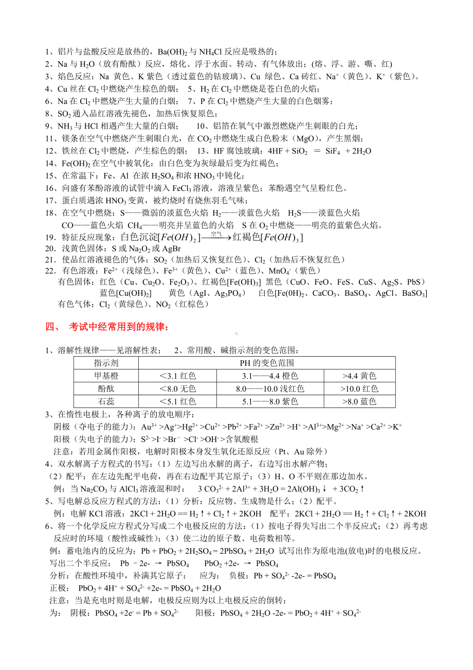 高中化学重要知识点详细总结 doc_第2页