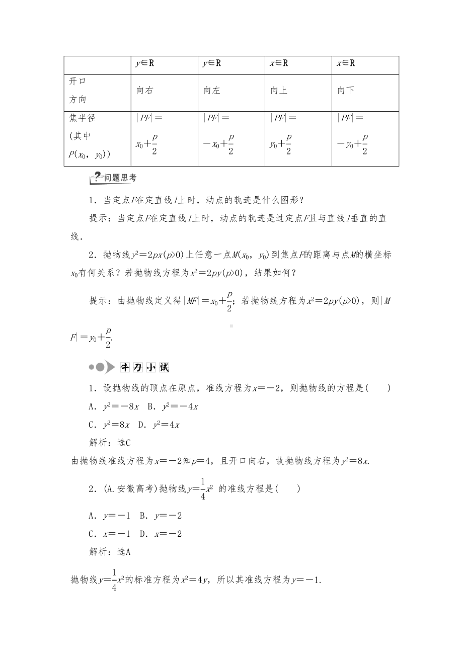 最新高三数学专题复习资料抛物线(DOC 22页).doc_第2页