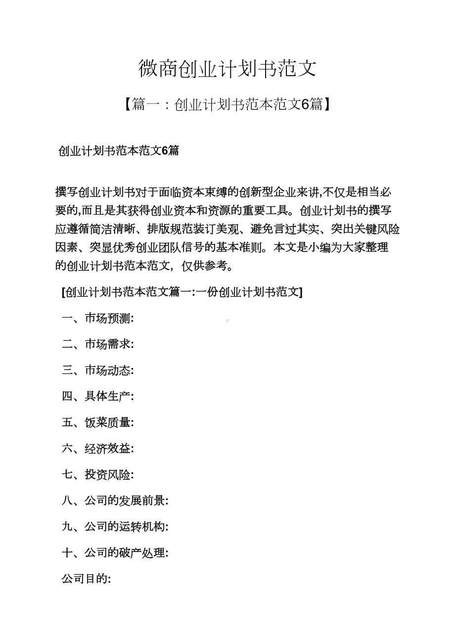 工作计划之微商创业计划书范文(DOC 13页).docx_第2页