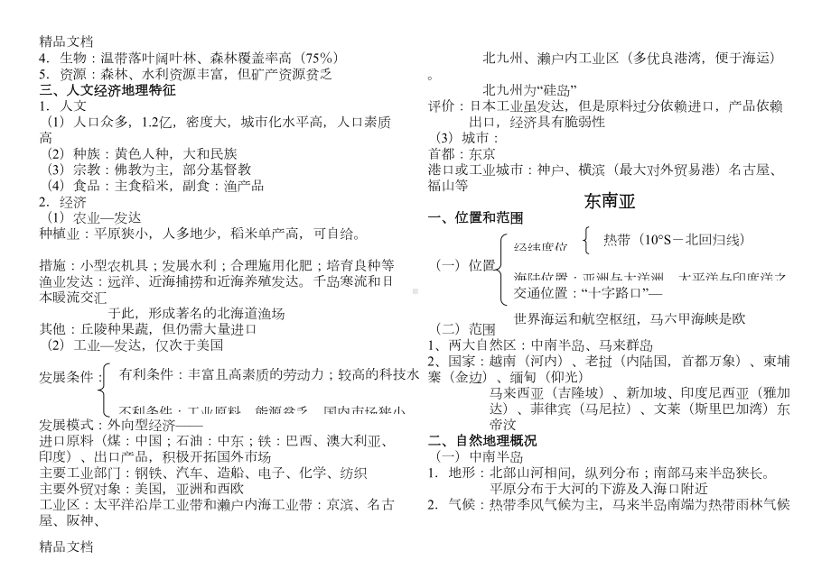 最新世界区域地理笔记(DOC 12页).doc_第2页