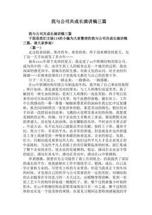 我与公司共成长演讲稿三篇(DOC 6页).docx