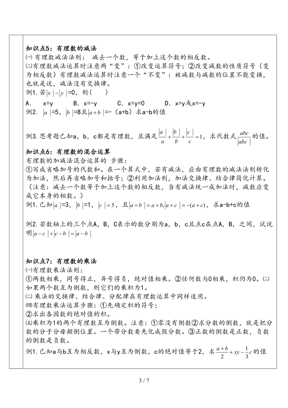 有理数及其运算知识点及练习(DOC 7页).doc_第3页