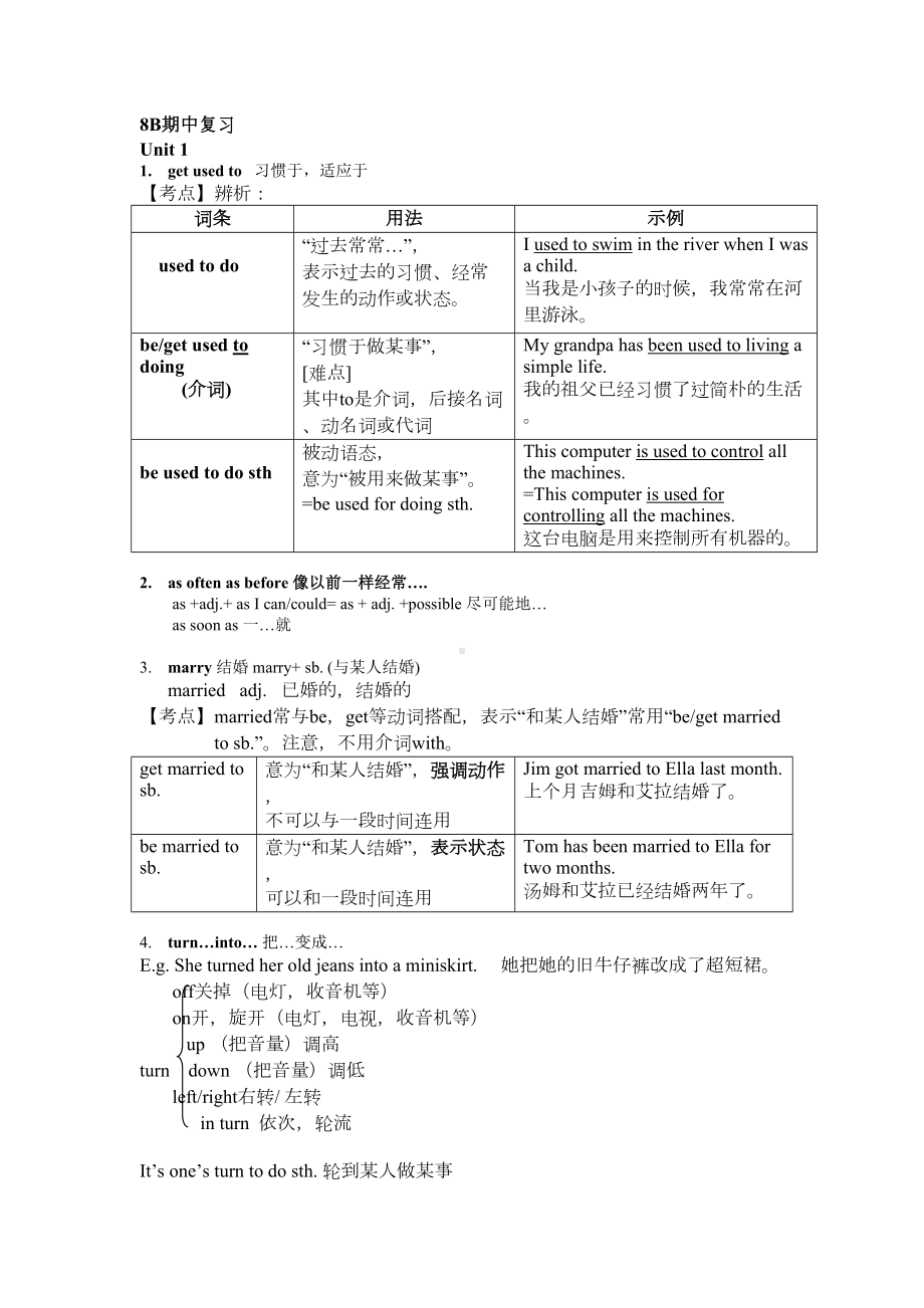 牛津译林版初二下学期期中复习知识点(DOC 8页).doc_第1页