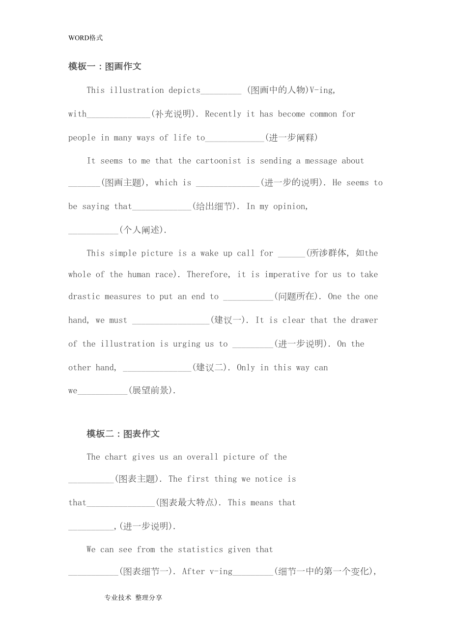 成考英语作文万能模板全汇总(DOC 7页).doc_第1页