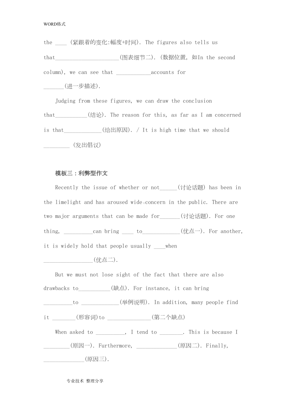 成考英语作文万能模板全汇总(DOC 7页).doc_第2页