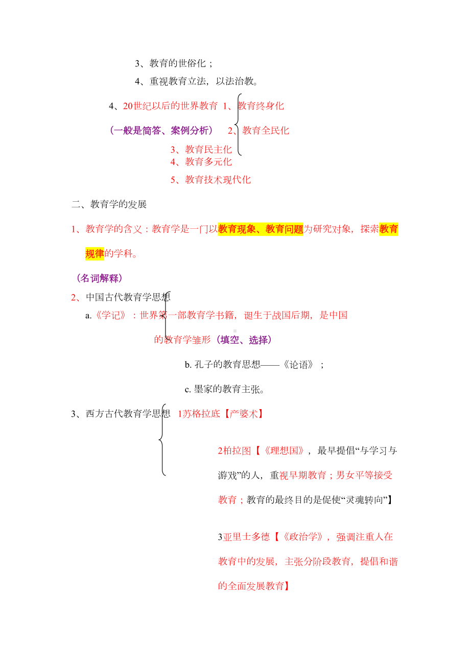 教师招聘考试教育学教育心理学复习重点考点汇总(DOC 15页).doc_第2页