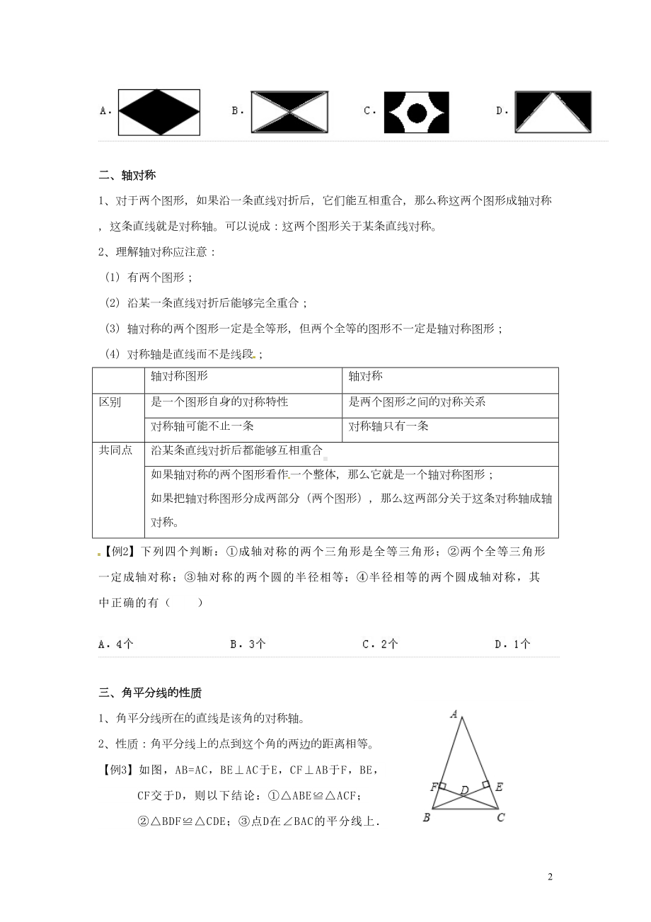 生活中的轴对称(知识点总结-基础-变式-提高)剖析(DOC 16页).doc_第2页