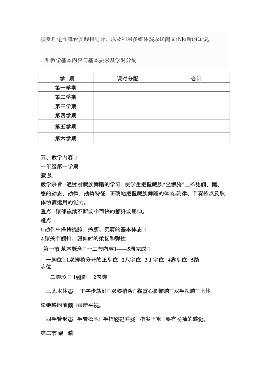 民族舞蹈教学大纲与教学计划分析(DOC 11页).doc_第2页