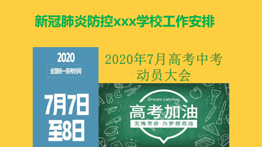 2020年7月高考延期新政策及工作安排动员大会课件.pptx_第1页