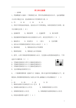 新人教版八年级下物理《第十章浮力》单元测试题及答案(DOC 7页).doc