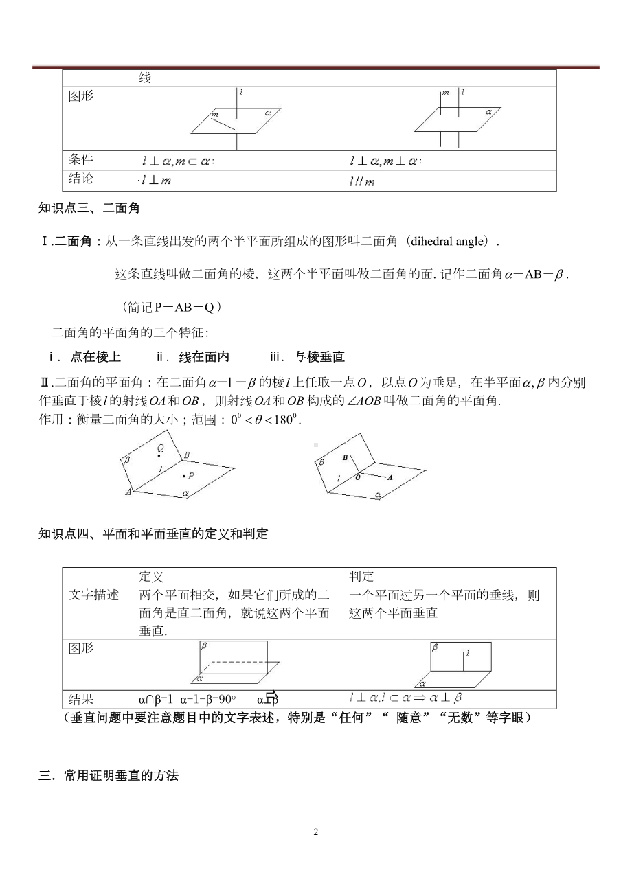 立体几何证明垂直专项含练习题及答案(DOC 8页).doc_第2页