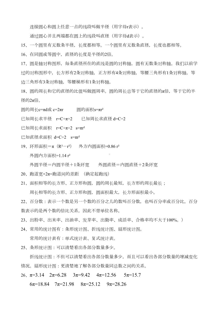 新人教版小学六年级数学上册单元期末复习测试题全套(DOC 40页).doc_第2页