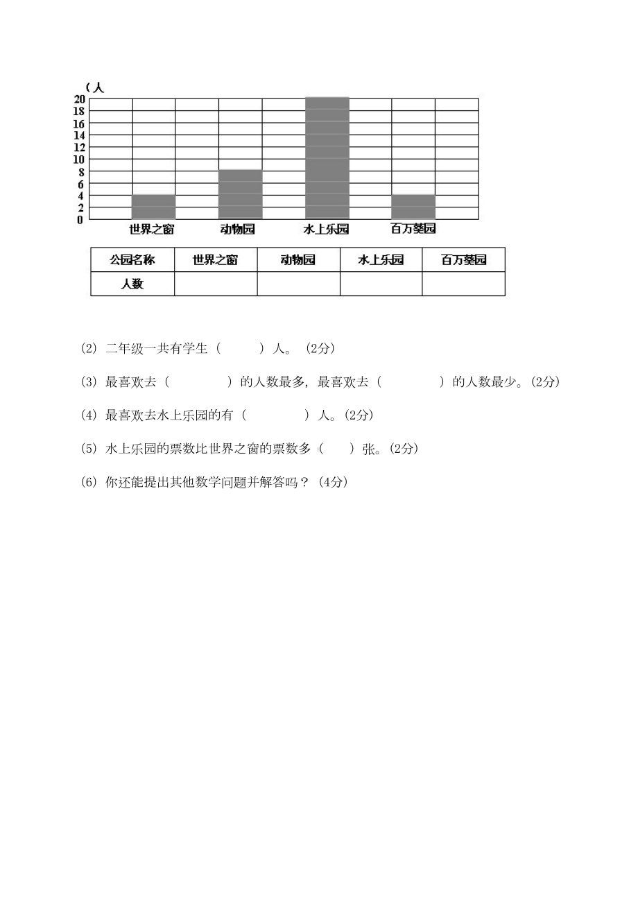 最新部编人教版小学二年级下册数学期末试卷及答案(DOC 4页).docx_第3页