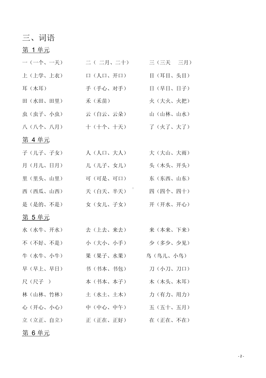 新版部编版一年级语文上册期末复习资料(DOC 14页).docx_第3页