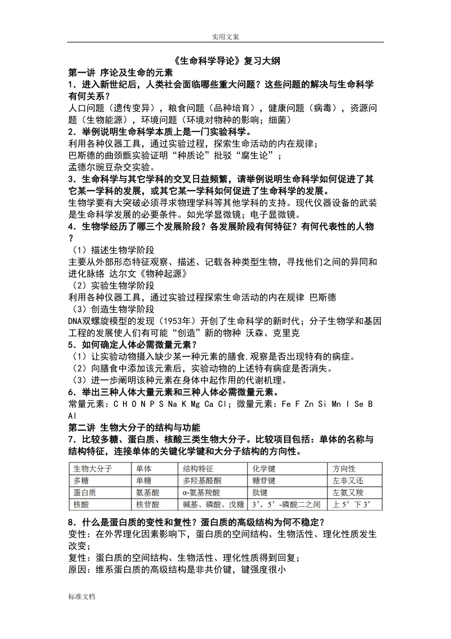 生命科学导论复习资料(DOC 10页).doc_第1页