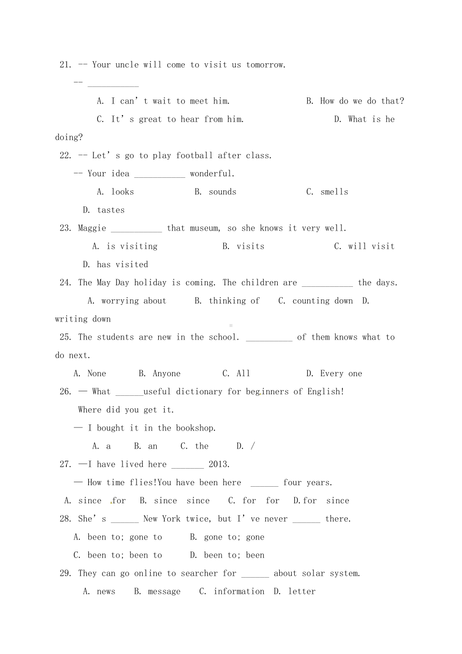 精选八年级英语下学期第一次月考试题外研版(DOC 15页).doc_第3页