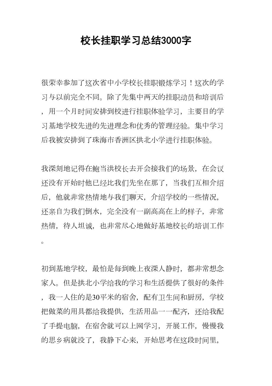 校长挂职学习总结3000字(DOC 11页).docx_第1页