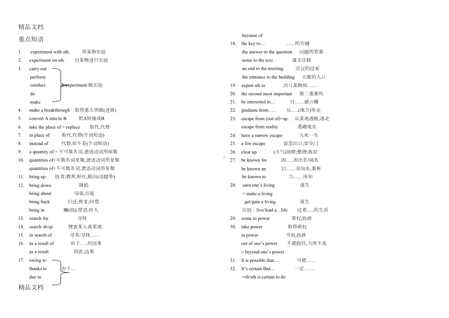 最新外研版必修四module4知识点(DOC 18页).doc_第1页