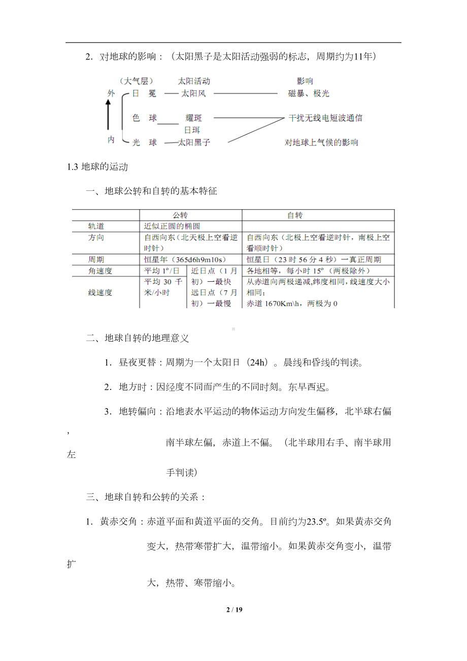 湘教版高中地理必修一-期中期末-复习提纲汇总(DOC 13页).doc_第2页